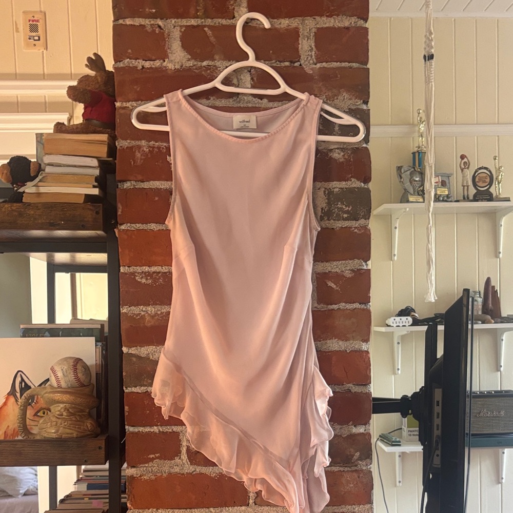 Wilfred Blush Pink Sleeveless Ruffle Top
